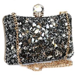 Sacs de soirée YYW diamants perles sac soirée pochette sac à main femmes mode chaîne sacs à bandoulière femme élégante fête de mariage embrayages pochette 230215