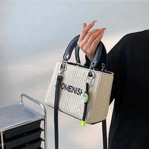 Evening Strand Bags Forest Series Smak Bag Dames Zomer Fashion Grass Woven Handheld Daifei Crossbody