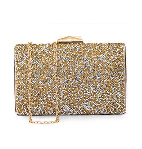 Pochettes de soirée pour fête de mariage, Sac à main de luxe à paillettes et diamants, petit Sac à main avec chaîne en or et argent, sacoche