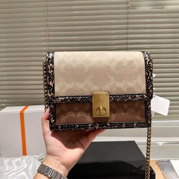 Bolso de diseñador de noche Bolsos de hombro para mujer Bolso cruzado Bolso de cadena Bolso de cuero Bolso de mano Correas anchas Extraíble 22x17 cm