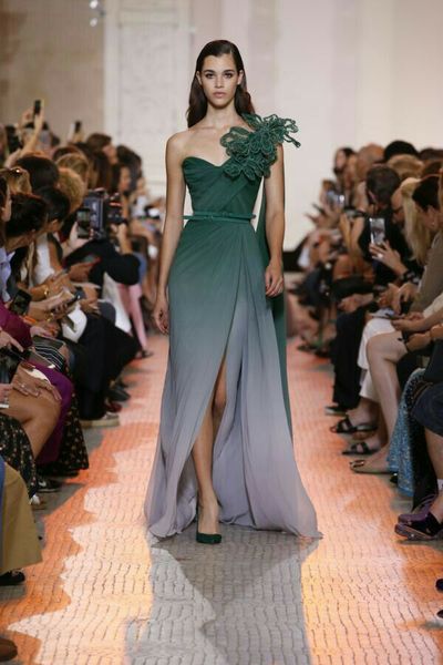 Vestido de noche Eliesaab Ziad nakad Yousef aljasm Sweetheart A-Line Gasa verde Zuhair murad 2018 Kim kardashian Kylie Jenner 58