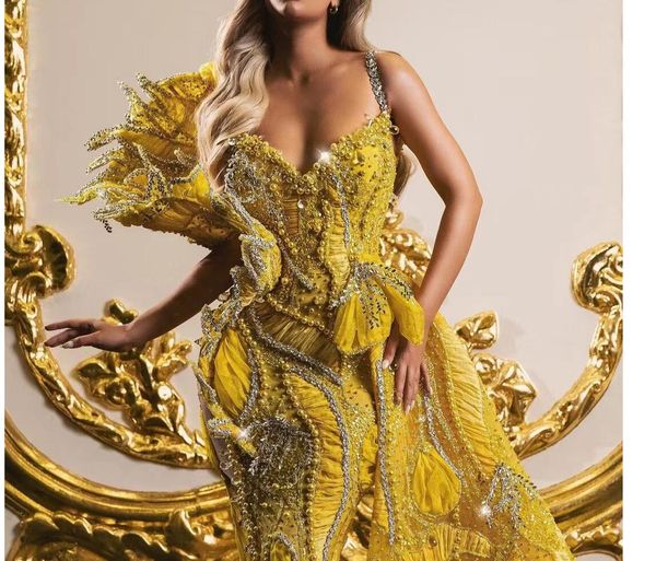Robe de soirée Kylie Jenner Long Robe Sweetheart Sirène avec des cristaux de piste Yousf Aljasmi Kim Kardashian Femmes Tissu Kylie Jenner
