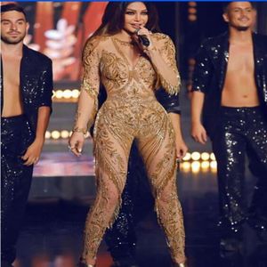 Robe de soirée Yousef aljasmi Kim kardashian Combinaison à manches longues et col rond avec pompons appliqués Almoda gianninaazar ZuhLair murad Ziadna230Z