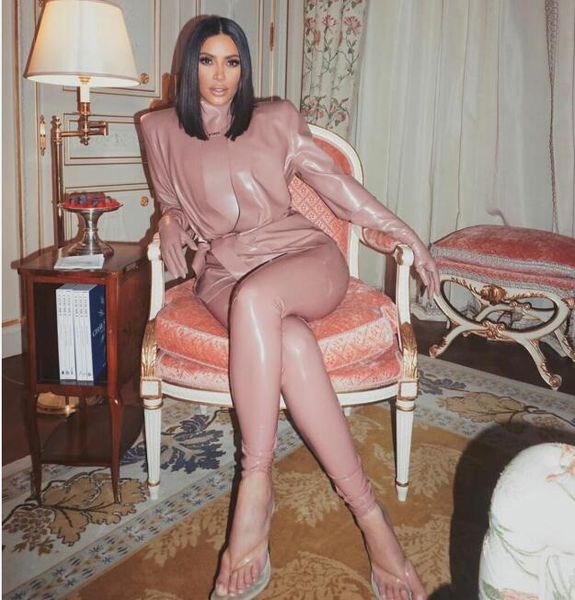 Abito da sera Yousef aljasmi Completo da donna in pelliccia rosa Kylie jenner Kendal Jenner Abito da donna 3 pezzi Kim kardashian snello sembra più sottile