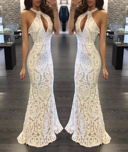 Vestidos de noche Mermaid marfil sobre Champagne High Neck sin mangas sexy Whiteblack REAL Pictures Real Gowns57324448