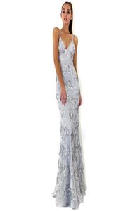 Avondkleding jurken v nek plus size maxi long jurken glitter pailletten jurken hele verband backless celebrity prom cocktail 9885585