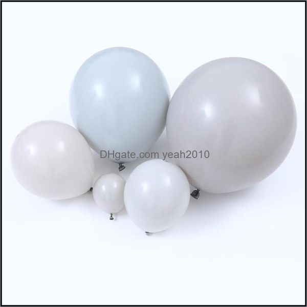 Fournitures de fête festives pour événements, décoration de fête de jardin à domicile, ballons gris en Latex, arche de ballons rondes à hélium de 5/10/12 pouces pour premier anniversaire de mariage