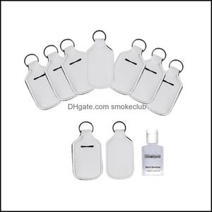 Evento Suministros festivos Home GardenWhite Hand Sanitizer Holder Llavero para Favor de fiesta 30ml Mini Botella Drop Entrega 2021 W0SSE