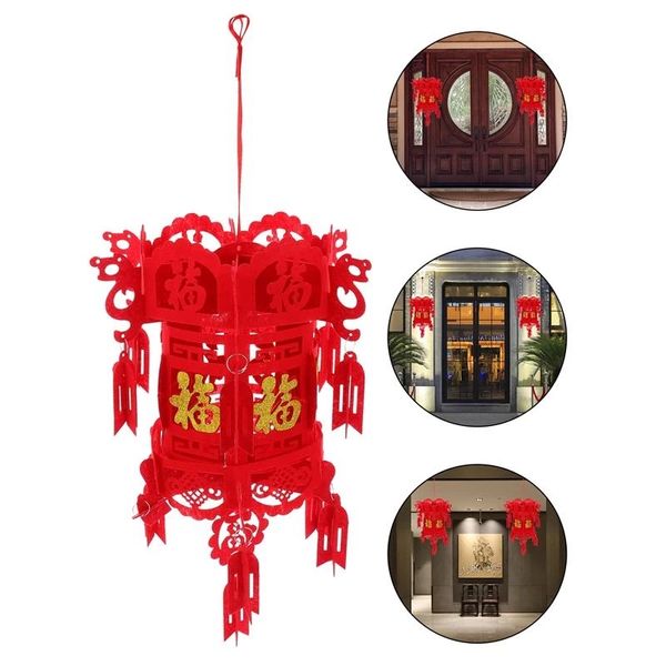 Lanternes de Festival chinois 3 pièces, décoration de nouvel an, lanterne Non tissée, pendentif de décoration, cadeau suspendu pour la maison