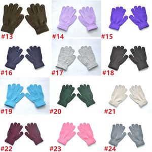 Evenement Feestartikelen Kinderen Winterhandschoenen Effen Snoep Kleur Jongen Meisje Kinderhandschoenen Warm Gebreide Vingerwanten Student Outdoor Handschoen 150pcs LT668