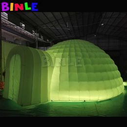 Tente gonflable de dôme d'igloo d'abri d'événement avec le chapiteau d'air de Disco de partie de pièce de glace de 2 entrées pour des expositions de location ou de pelouse