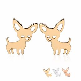 Everfast 10 paar Chihuahua Baby Hond Oorbel Roestvrij Stalen Studs Oorbellen Accessoires Sieraden Voor Kinderen Grils Vrouwen EFE069319J