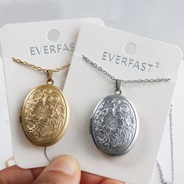 Everfast 10pc / Lot Ovale Fleur De Lotus Marguerite Médaillon En Acier Inoxydable Pendentifs Charmes Flottant Cadre Photo Colliers Ouvrable Memorial Bijoux Cadeau Pour Femmes Enfants SN238