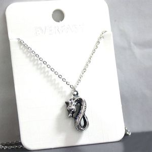 Everfast 5pc/Lot Diy Vintage 3D Dragon Stainless Steel Custom Pendant Chinese cultuur Dier Zodiac Dragon Necklace Men Women Memorial Sieraden SN199