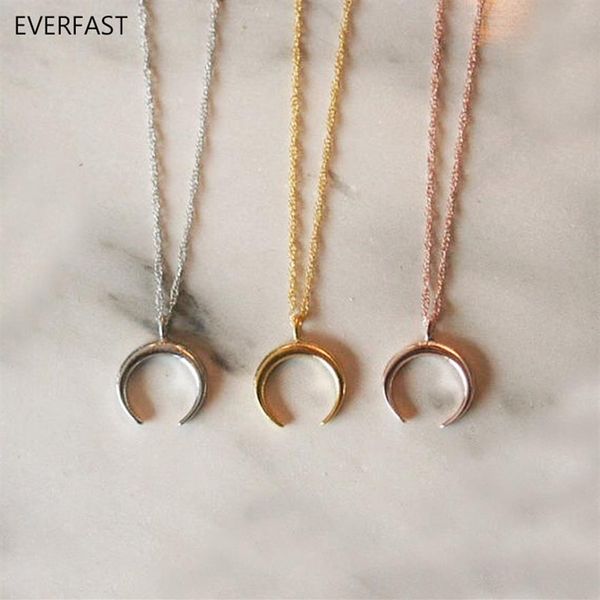 Everfast moda coreana primer cuarto de luna colgantes Collar collares encanto marinero amantes joyería Collar accesorios Anime EN248255H