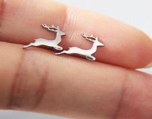 Everfast New Tiny Fawn Earring Little Deer Deer en acier inoxydable Boucles d'oreilles Studs de mode Oreau de mode Chirstmas Gift For Women Girls Kids 2155005