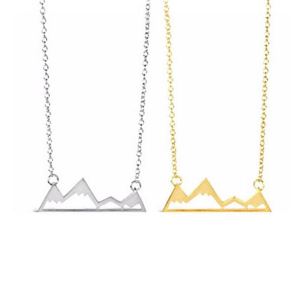 Everfast ensemble de 10 pièces colliers pendentifs délicats montagne enneigée haut colliers pour femmes collier de montagne femmes cadeau EFN037206O