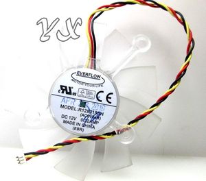 Everflow R128015SH 75mm Graphics / Videokaart Ventilator Vervanging 4 x 43mm 12V 0.32A 3Wire 3Pin voor ASUS 9800GT 9800GTX GT240 GTS25