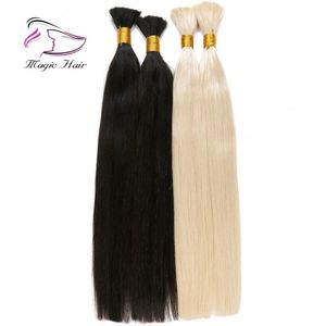 Evermagic Hot Selling Goedkope Prijs Goede Kwaliteit Big Stock # 613 Blonde Haar Bulk Braziliaanse Straight Menselijk Haar Extensions Remy Haar Bulk