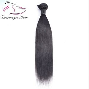 Evermagic Maleisische Steil Haar 100% Human Hair Bundels Non-Remy Haarverlenging Natuurlijke Kleur Kan kopen 3