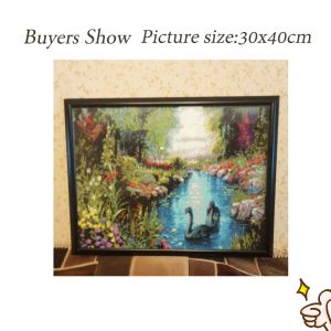 Evershine Diamond Painting Swan Cross Stitch Kits Borduurwerk Landschap Vol vierkant mozaïek Nature Picture Rhinestones Wall Decor