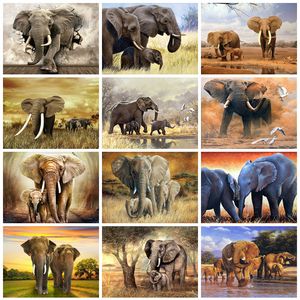 Evershine Full Square Diamond Painting Elephant 5D Cross Stitch Mozaïek Borduurwerk Dieren Rhinestone Pictures Diamond Art Kit