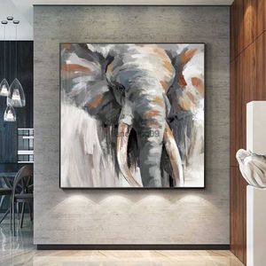 Evershine pintura al óleo elefante abstracto 100% cuadro pintado a mano Animal hecho a mano sobre lienzo Mural moderno decoración de pared L230620