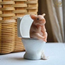 Everyday Collection Home Decor Garden Miniatuur Dier Beeldjes Desktop Decoratie Leuk varken Figuur Speelgoed Gift voor kinderen Y0910