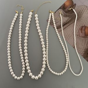 Todo con collar de perlas simples joyas para mujeres moda de gama de goma diseño de temperamento de gargantilla superior