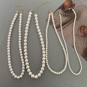 Collier de perles simples pour femmes, bijoux à la mode, ras du cou Chic, Design de tempérament, chaîne de clavicule à sens supérieur