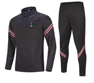 Evian Thonon Gaillard Combinaison de sport de loisirs pour hommes, semi-fermeture éclair, sweat-shirt à manches longues, combinaison d'entraînement de loisirs de sports de plein air, taille M-4XL