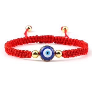 Evil Eye Braided armband Lucky Red Black Color Thread paar Ketting Handgemaakt gebed Bangles Pulsera sieraden Gift voor vriend