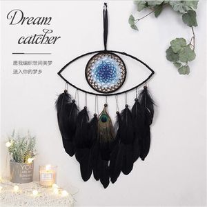 Atrapasueños de ojo malvado para dormitorio con luces, atrapasueños para colgar en la pared, decoración oscura de bruja, atrapasueños de pared gótica, regalo artesanal GC2102