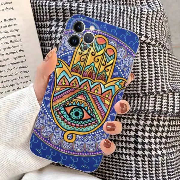 Evil Eye Lucky Eye Blue Phone Case Silicone Soft pour iPhone 14 13 12 11 Pro Mini Xs Max 8 7 6 Plus XS XS Couverture