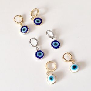 Boze oog vintage lucky turkse oorbel voor mannen vrouwen regenboog emaille kristal ronde partij bruidspaar sieraden accessoires