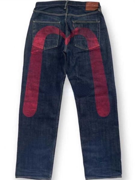 Evisue Jeans Men Designer Jeans Y2K Brand le plus vendu EV Jeans Retro Print Evisul Jeans Hip Hop Gothic Loose Straight Jeans Evisue Mens Pants Jeans 536