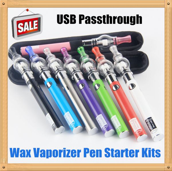 eVod eGo Glass Globe Wax Dome Bulb Vaporizador Pen Starter Kit Micro USB Pass Through UGO V II 650 900 mah Dab Pens Kits