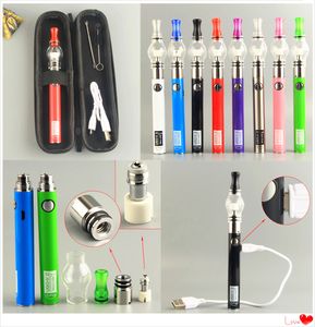 Dab Pen Kit de vaporisateur d'herbes sèches Globe de verre Wax Oil Vape Pens eVod 510 Batterie UGO-V II USB Passthrough Vapes Vaporisateurs à base de plantes Kits de démarrage