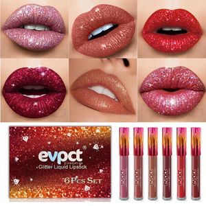 Lip Gloss EvPCT Womens Glitter Flip Metallic Matte Liquid Lipstick Sexy Rood Waterdicht Langdurig Snoep Glanzend Make-up