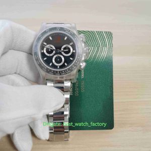 EW Factory topkwaliteit horloges 40 mm x 13 mm 116500-0002 Cosmograph extra-dunne keramische chronograaf ETA 7750 Mechanische automatische Men2435