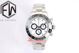 EW Factory Relojes de calidad superior CAL.7750 Movimiento Ultrafino 40 mm x 13 mm 116500 Cosmograph 904L Acero Cerámica Bisel Mecánico Automático Reloj para hombre Relojes de pulsera