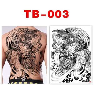EW6X Tattoo Transfert Full Back Grand Tatouage temporaire Autocollant Lion King Snake Dragon Ganesha Tiger Body Femme imperméable FaTTOO Art 240426