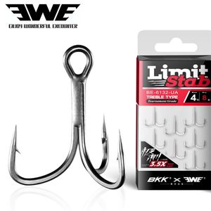 Ewe BE-6132-UA Extreem doorn Anti-corrosie Coating Treble Hooks 35X Super Strong Sharp Triple Anchor Big Game Seawater Hooks 220812