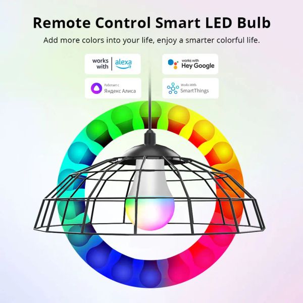 Ewelink Smart Bulbe E27 WiFi Dimmable DIY lampe RGBCW LED 100-240V Application Control Support Alexa Google Home Alice SmartThings