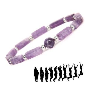 Pulseras de amatistas naturales para mujeres, hombres, pérdida de peso, cura corporal, pulsera elástica, ojo de tigre, piedra de sangre, cristal, joyería de yoga, regalo, joyería de moda