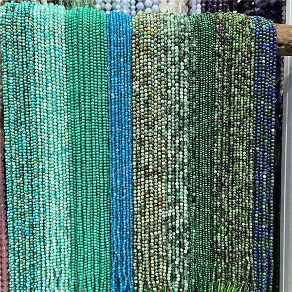 Perles de Quartz en pierre naturelle, 2mm 3mm, rondes, pierre de lune, Malachite, Amazonite, perles en vrac pour la fabrication de bijoux, bracelets, bijoux à la mode, vente en gros