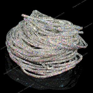 10 stks/set elastische kracht Armband voor Vrouwen Kristallen strass Bruiloft Armbanden Armbanden Sieraden Pulseira Feminia Gift Mode-sieraden Armbanden