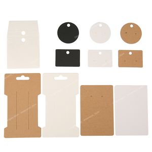 50pcs / lot Cartes d'oreille Holder Papier Collier Hairpin Collier Afficher Cardboard Hang Tag For DIY Bijoux Emballage Faire des résultats des bijoux Accessoires JEWELRY