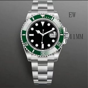 EWF 41mm 904L bracelet en acier A3235 automatique lunette en céramique verte cadran noir R126610 montre pour hommes montres de Sport 321U