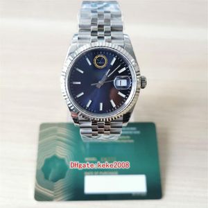 EWF hommes montres 126234 36mm inoxydable 904L cadran bleu saphir numéro de série carte bracelet jubilé Cal 3235 mécanique automatique300L